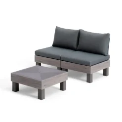 Loungesets-Keter Signature Elements Balkonset 2 personen - met groene kussens - Cappuccino