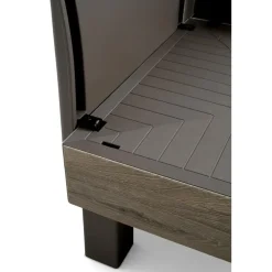 Keter Signature Elements Tuinstoel - met groene kussens - Cappuccino/Ashwood