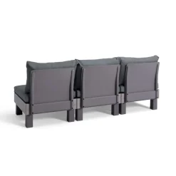 Loungebanken-Keter Signature Elements 3-zits Loungebank - met groene kussens - Cappuccino