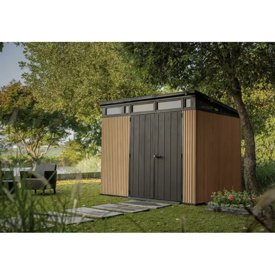 Tuinhuizen-Keter Venetian Pent 97 Tuinhuis - 279x218x226cm - Bruin