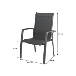 Kettler Legato Curve stapelstoel - Antraciet