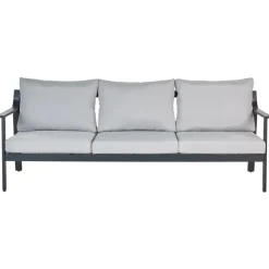 Loungebanken-Leen Bakker KIATO - Tuinbank 3-zits - Lichtgrijs - Aluminium
