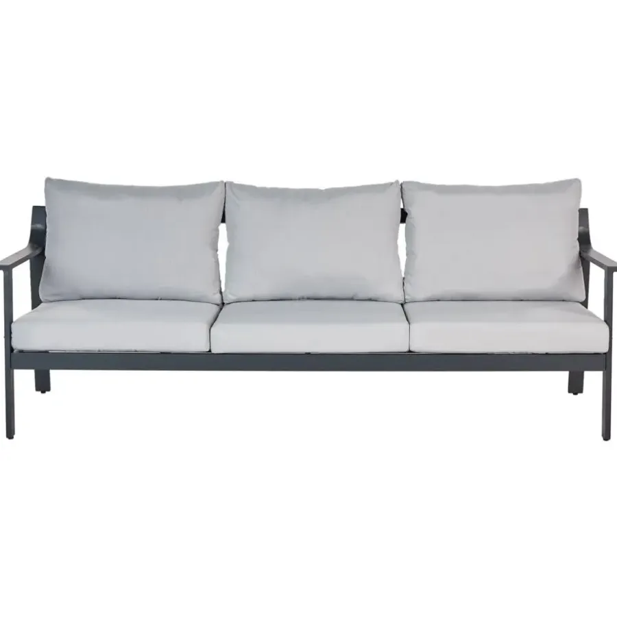 Loungebanken-Leen Bakker KIATO - Tuinbank 3-zits - Lichtgrijs - Aluminium