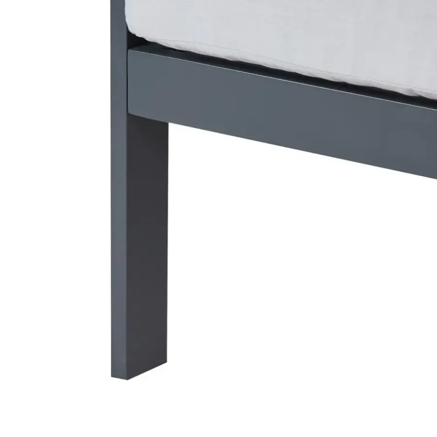 Loungebanken-Leen Bakker KIATO - Tuinbank 3-zits - Lichtgrijs - Aluminium