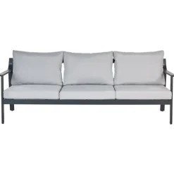 Loungebanken-Leen Bakker KIATO - Tuinbank 3-zits - Lichtgrijs - Aluminium