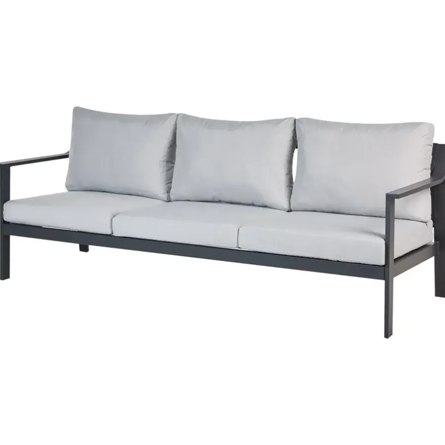 Loungebanken-Leen Bakker KIATO - Tuinbank 3-zits - Lichtgrijs - Aluminium