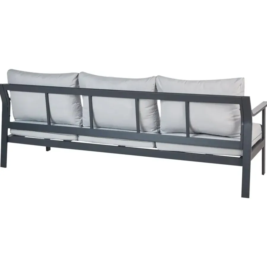 Loungebanken-Leen Bakker KIATO - Tuinbank 3-zits - Lichtgrijs - Aluminium