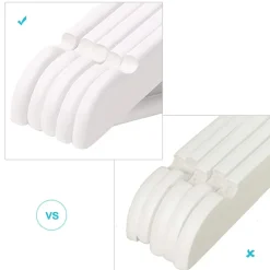Kledingopbergers-ACAZA Kinder Kledinghangers in Hout - 20 Stuks voor Kleuters - 360° Haak - Wit
