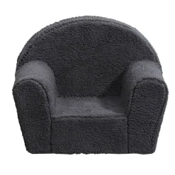 Fauteuils-Leen Bakker Kinderstoel Louise - teddy - antraciet