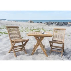 House Nordic Kinderstoel Naturel Teakhout - Zithoogte 33cm - Toledo - Set van 2