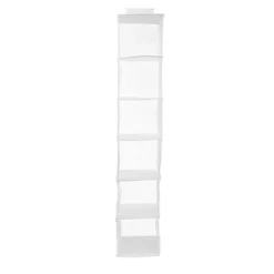 Kledingrekken|Kledingrekken-Kipit Kledingkast organizer - 6 vaks - wit - 25 x 25 x 138 cm