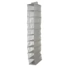 Kipit Kledingkast organizer - 10 vaks - grijs - 15 x 28 x 118 cm