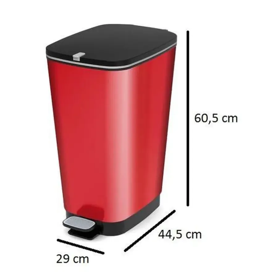 Kis Chic Bin Pedaalemmer - 50L - rood