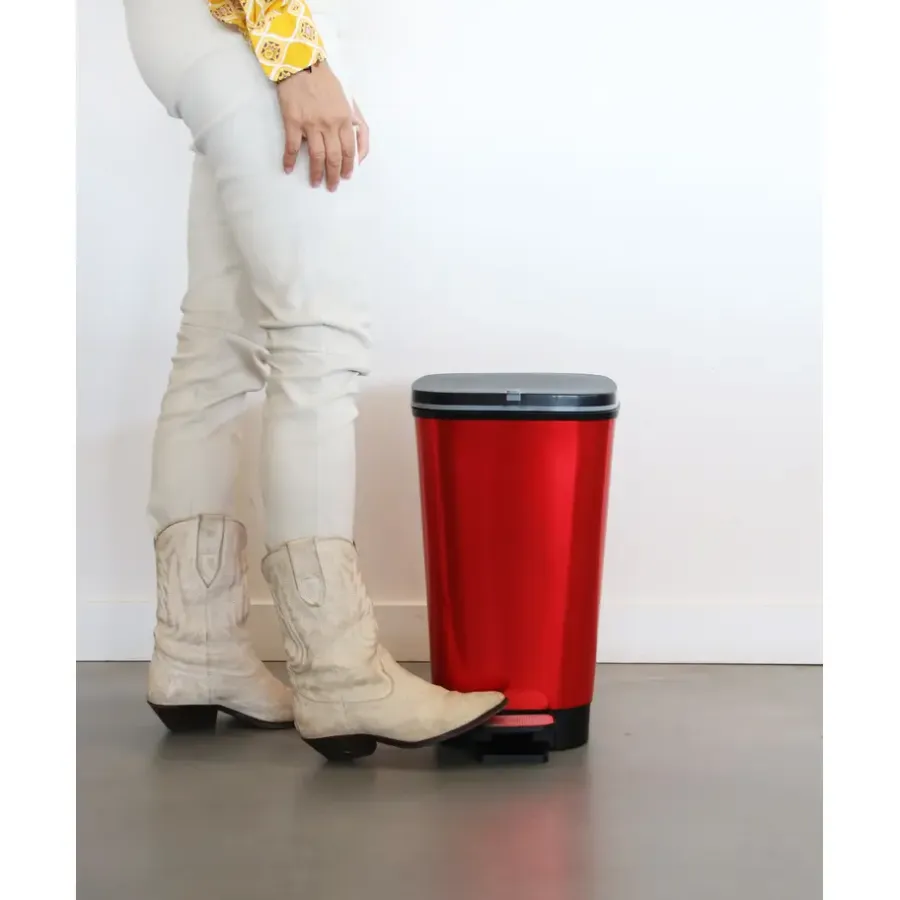 Prullenbakken-Kis Chic Bin Pedaalemmer - 30L - rood