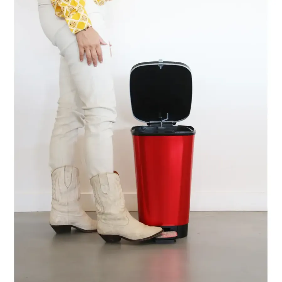 Prullenbakken-Kis Chic Bin Pedaalemmer - 30L - rood