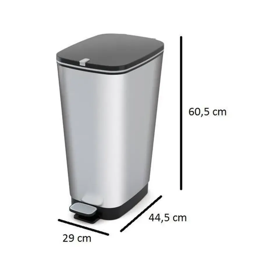 Prullenbakken-KIS Chic Bin Pedaalemmer - 43L - Metallic