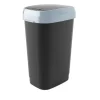 Prullenbakken-Kis Dual Swing Prullenbak L - 50L - zwart/grijs