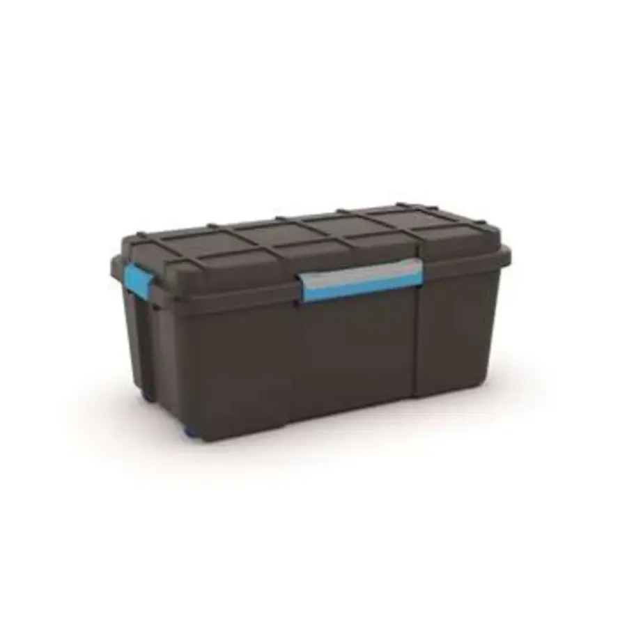 Opbergboxen-KIS Scuba Opbergbox L - 80L - zwart/blauwe clips