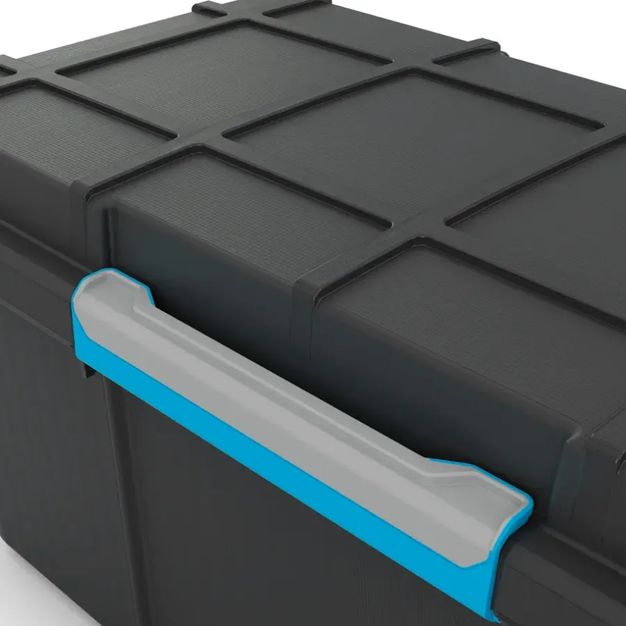 Opbergboxen-KIS Scuba Opbergbox L - 80L - zwart/blauwe clips