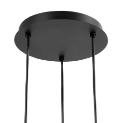 Hanglampen-Leen Bakker KITARE - Hanglamp 3 lichten - Zwart/Beige - Metaal