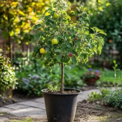 Bomen-Plant in a Box Klassieke Appelmix - Set van 2 - Malus - Hoogte 60-70cm - ⌀17cm