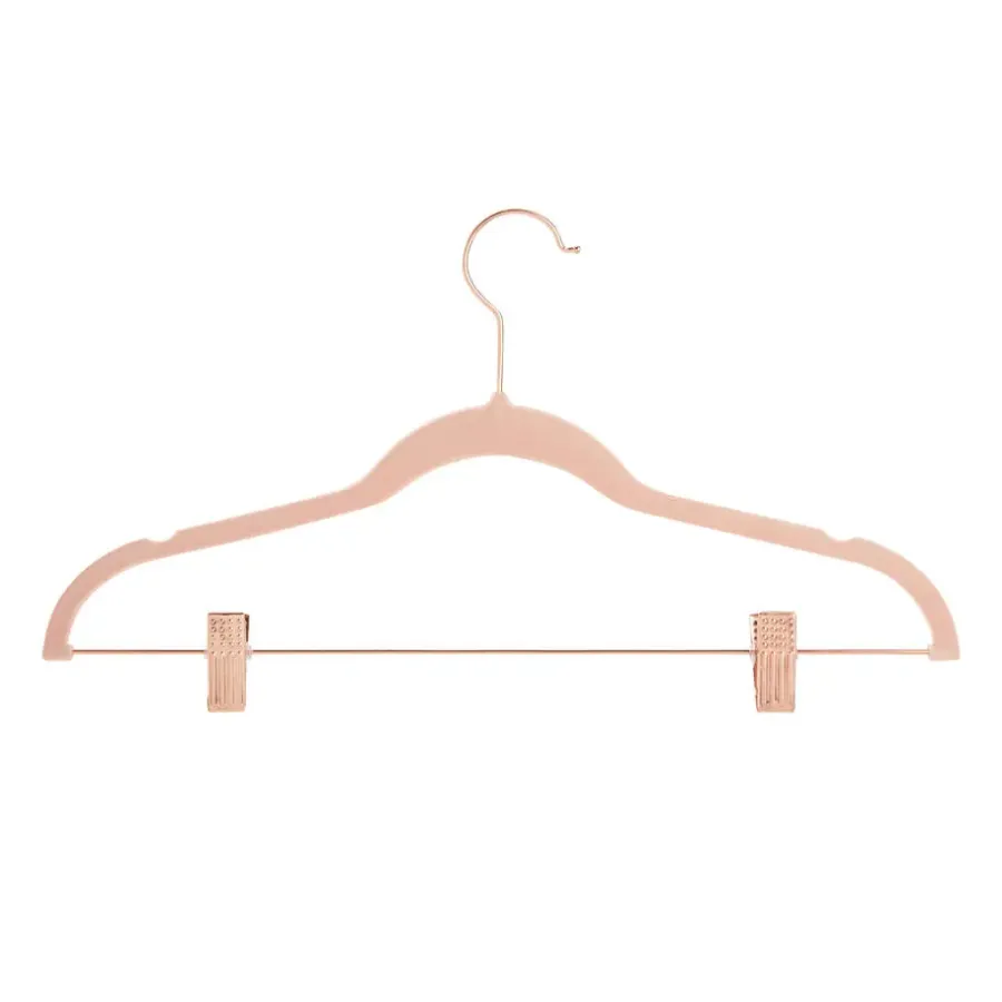 Merkloos Kledinghangers - Broekhangers - 20 Stuks - Anti slip - Roze - Fluweel