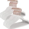 Merkloos Kledinghangers voor Kinderen - Set van 50 - Fluweel - Anti-Slip - Wit