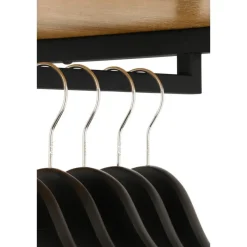 Kledingopbergers|Kledingrekken-Merkloos Kledingkast - Open Kast - 176x90x40 cm - MDF lichte Eik & Metaal