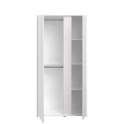 Kledingkasten|Kledingkasten-Leen Bakker Kledingkast Bobby 2-deurs - wit - 182x90x51 cm