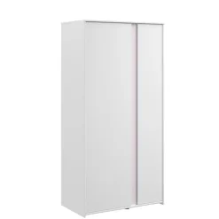 Kledingkasten|Kledingkasten-Leen Bakker Kledingkast Bobby 2-deurs - wit - 182x90x51 cm