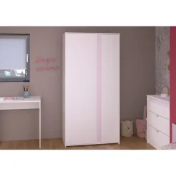 Kledingkasten|Kledingkasten-Leen Bakker Kledingkast Bobby 2-deurs - wit - 182x90x51 cm