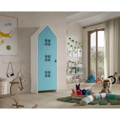 Vipack Kledingkast Casami Bruges - 58x37x172 cm - Blauw