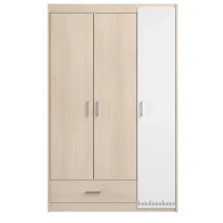 Draaideurkasten-Leen Bakker Kledingkast Charly 3-deurs - acaciakleur - 180x112x52 cm