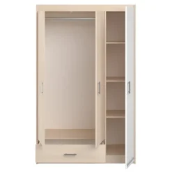 Draaideurkasten-Leen Bakker Kledingkast Charly 3-deurs - acaciakleur - 180x112x52 cm
