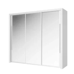 Schuifdeurkasten-Gami Kledingkast Cody 231cm met 3 schuifdeuren & spiegel - wit