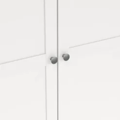 Leen Bakker Kledingkast Lynn 4-deurs - wit - 200x196x62 cm
