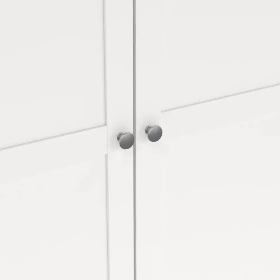 Leen Bakker Kledingkast Lynn 4-deurs - wit - 200x196x62 cm