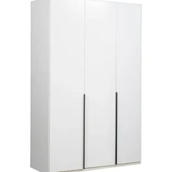 Leen Bakker Kledingkast Milaan 3-deurs- wit - 208x135x58 cm