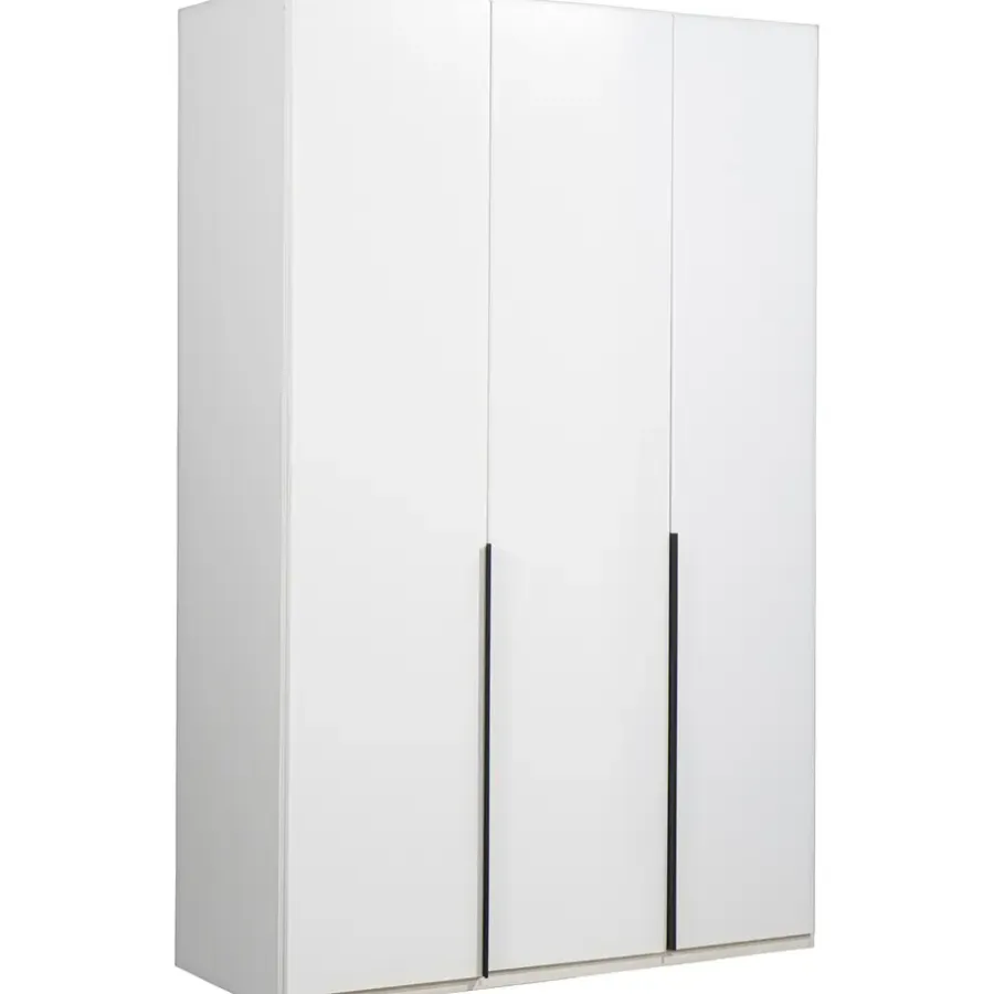 Leen Bakker Kledingkast Milaan 3-deurs- wit - 208x135x58 cm