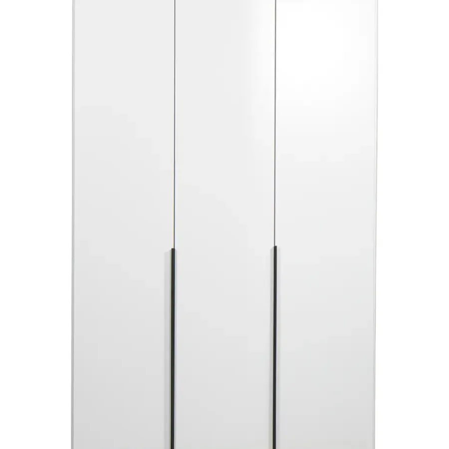 Leen Bakker Kledingkast Milaan 3-deurs- wit - 208x135x58 cm