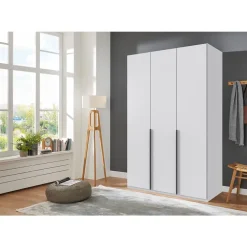 Leen Bakker Kledingkast Milaan 3-deurs - wit - 236x135x58 cm