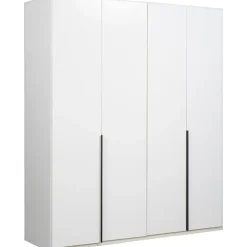 Kledingkasten|Kledingkasten-Leen Bakker Kledingkast Milaan 4-deurs - wit - 236x180x58 cm