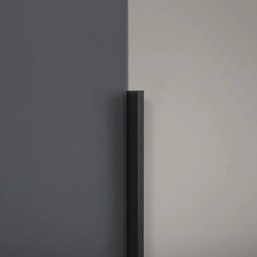 Leen Bakker Kledingkast Milaan 4-deurs - grafiet/greige -236x180x58 cm