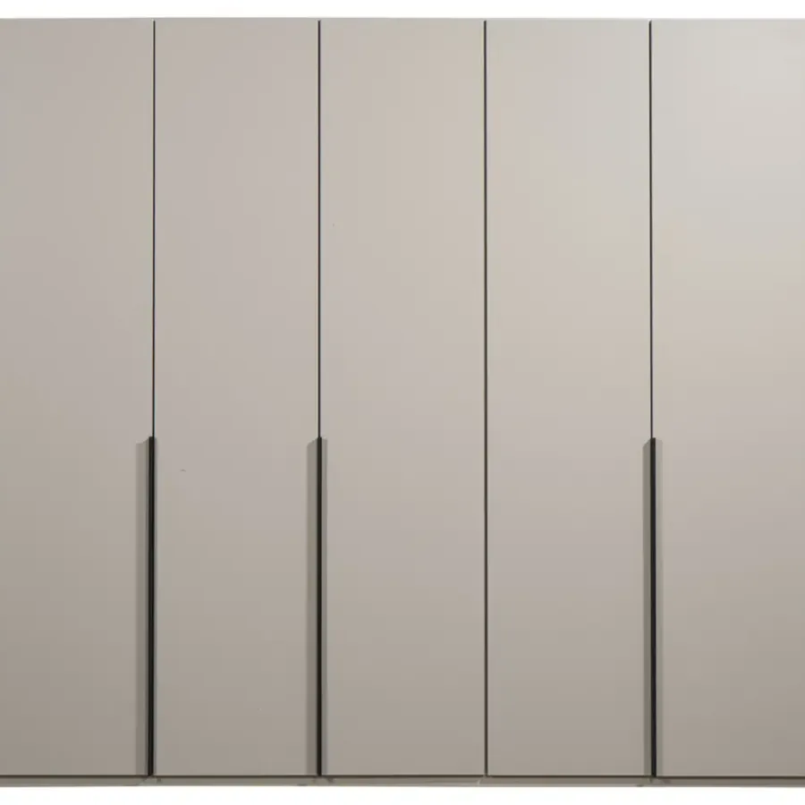 Leen Bakker Kledingkast Milaan 5-deurs - greige - 208x225x58 cm