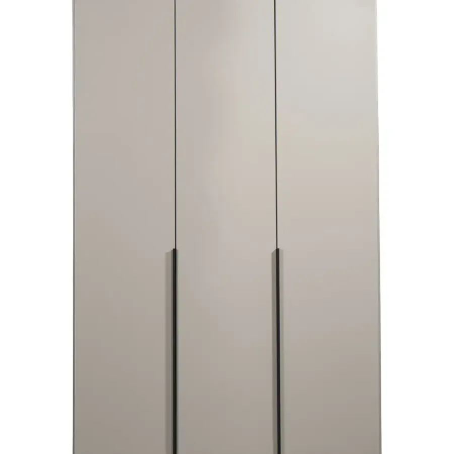 Leen Bakker Kledingkast Milaan 3-deurs - greige - 208x135x58 cm