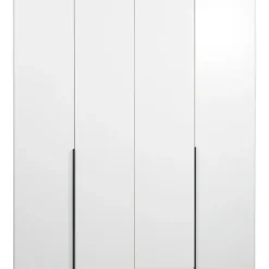 Kledingkasten|Kledingkasten-Leen Bakker Kledingkast Milaan 4-deurs- wit - 208x180x58 cm