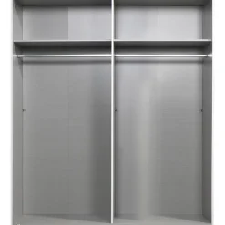 Kledingkasten|Kledingkasten-Leen Bakker Kledingkast Milaan 4-deurs- wit - 208x180x58 cm