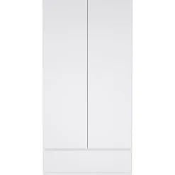 Leen Bakker Kledingkast Naia 2-deurs - hoogglans wit - 50x99x201 cm