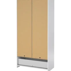 Leen Bakker Kledingkast Naia 2-deurs - hoogglans wit - 50x99x201 cm