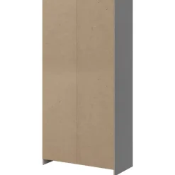 Leen Bakker Kledingkast Sprint 2-deurs - antracietkleur - 200x98,5x50 cm